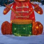 Home Accents Holiday Yuletide Lane 36-in LED Teddy Bear Holiday Yard Decoration with Warm White Lights thumbnail 5