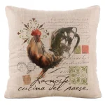 Heritage Lace Rooster Run Natural Animal Print 18 in. x 18 in. Polyester Throw Pillow - Farmhouse Style thumbnail 3