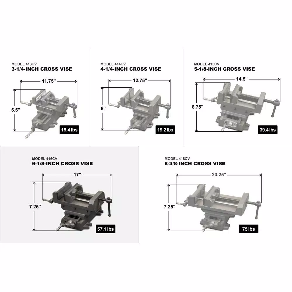 WEN 6-1/8 in. Compound Cross Slide Benchtop Vise, Heavy Duty Cast Iron
