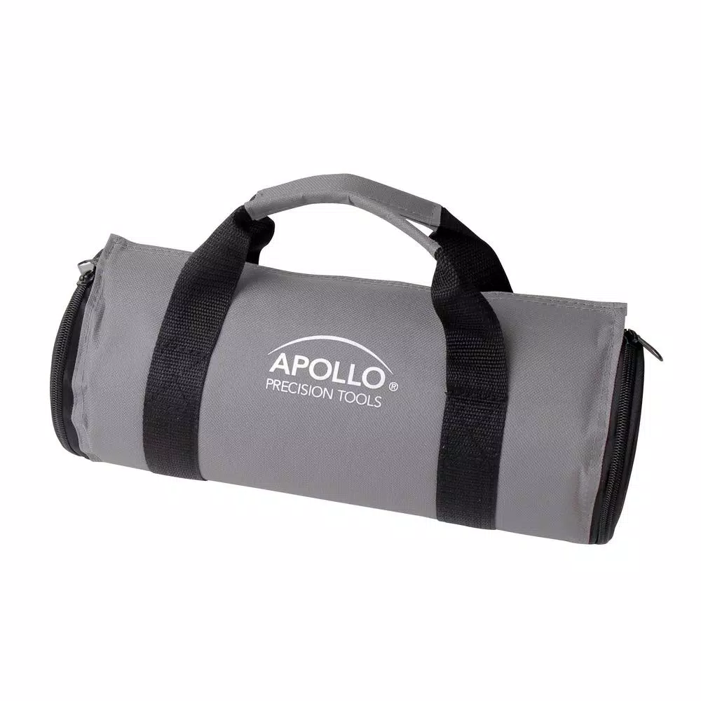 Apollo Tools 91-Piece Household Tool Kit with Roll-Up Zippered Carrying Bag