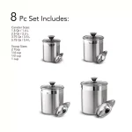 Tramontina Gourmet 8-Piece Stainless Steel Covered Canister and Scoop Set thumbnail 8