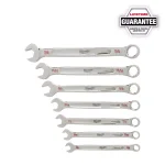 Milwaukee 7-Piece SAE Combination Wrench Set with Max Bite Open-End Grip thumbnail 13