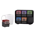 Mind Reader Clutch 6-Drawer Tea Bag Organizer Holder, 90-Bag Capacity, Black thumbnail 4