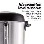 Hamilton Beach Fast Brew 45-Cup Stainless Steel Coffee Urn with 1-Hand Dispensing thumbnail 8