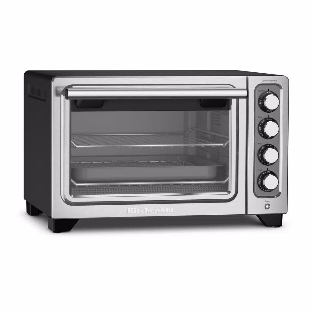 KitchenAid Compact Convection Toaster Oven, Black Matte with Stainless Front