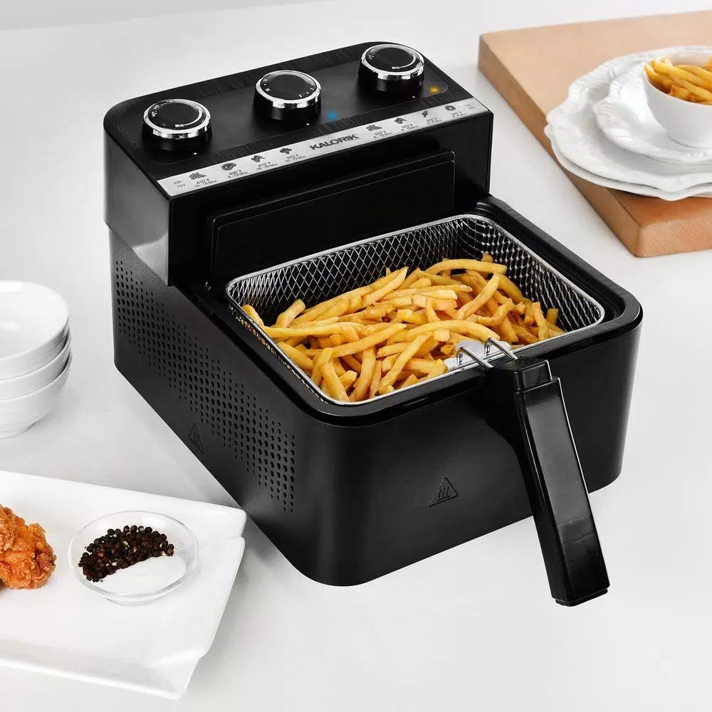 KALORIK 2-in-1 Air Fryer and Deep Fryer, 3.5 Qt., Black
