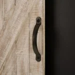 Glitzhome 19.75" Farmhouse Wooden Barn Door Chalkboard Memo Board Wall Decor thumbnail 3