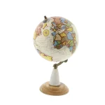 LITTON LANE 14 in. New Traditional Decorative World Globe with Marble and Iron Stand thumbnail 2