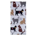 Kay Dee Fur Real Pets Cat Themed Cotton Kitchen Textile Set, 4-Piece Tan Pot Holder & Towel Set thumbnail 4