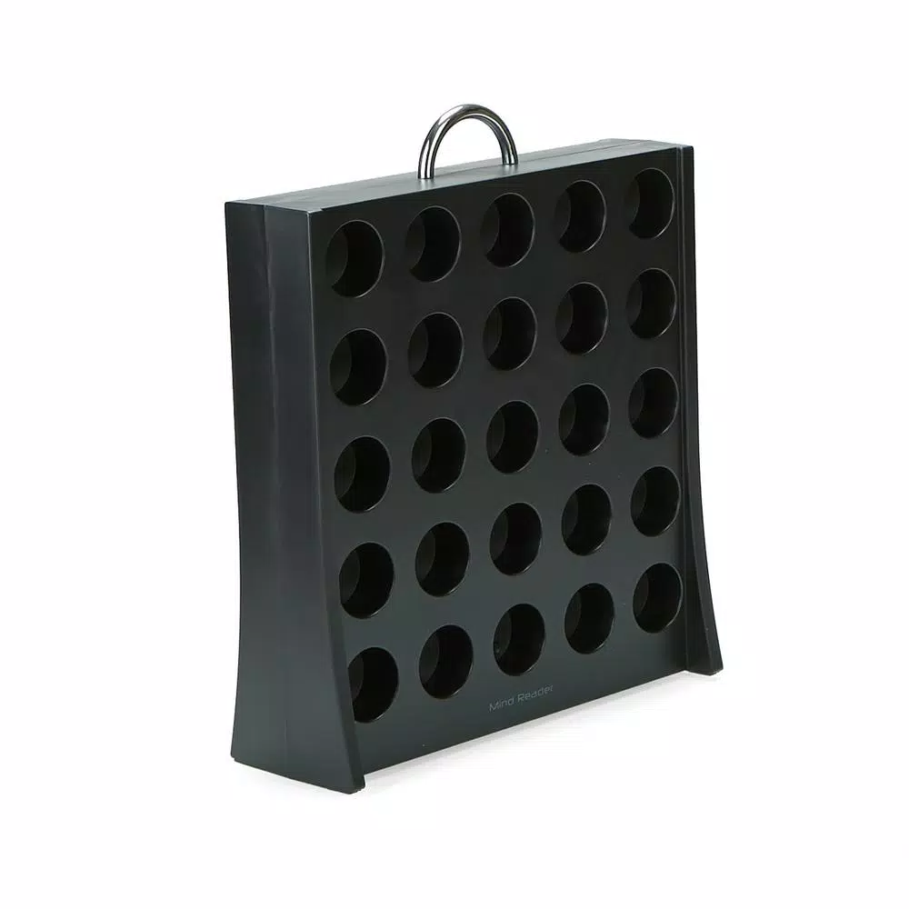 Mind Reader Black Coffee Condiment Organizer with K-Cup Storage, Compact Coffee Station for Home or Office