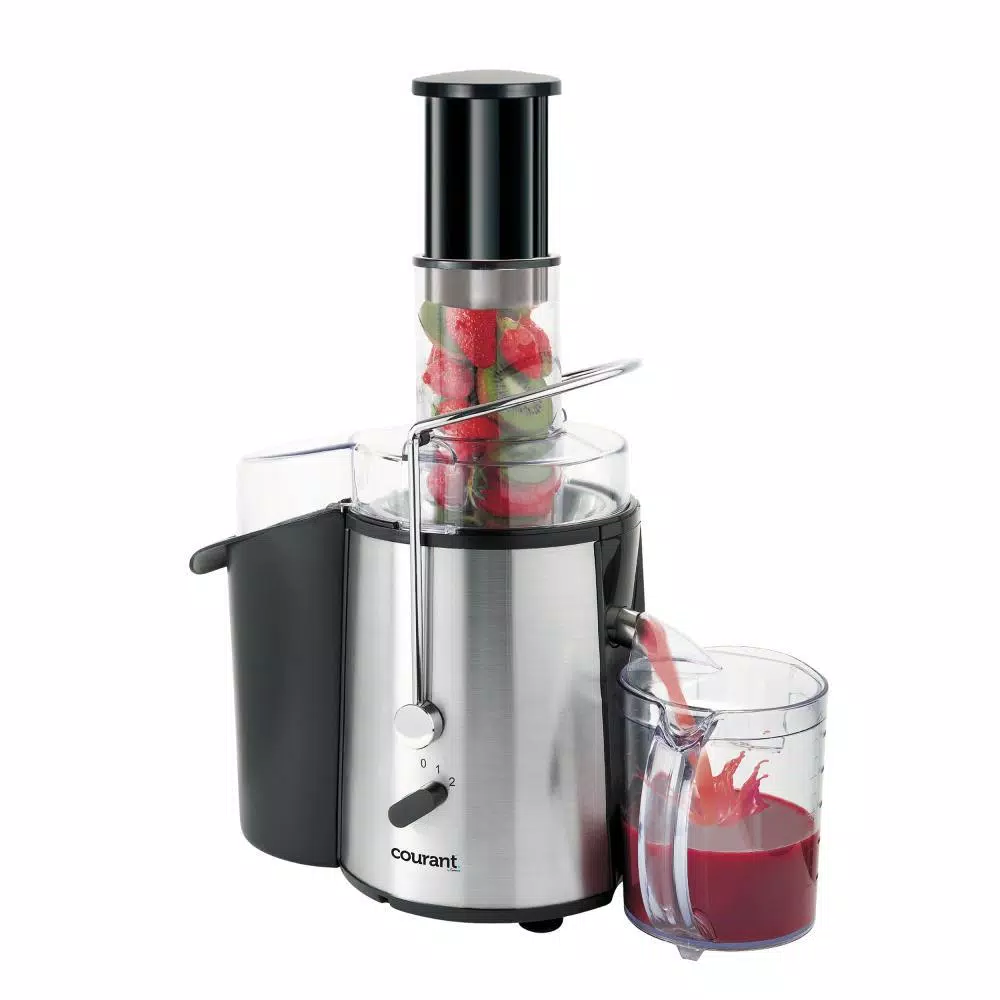 Courant 750W Whole Fruit Centrifugal Juicer with 2-Speed Settings and Brushed Stainless Steel Body
