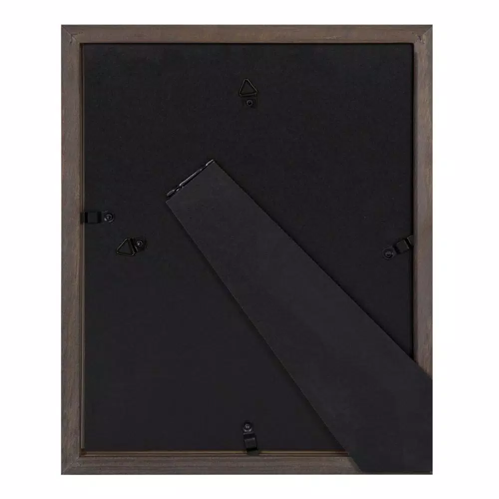 DesignOvation Gallery Wood Picture Frame Set, Gray, 8x10 in. (Matted to 5x7 in.), Set of 4