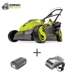 Sun Joe iON16LM 40V Cordless 16 in. Walk Behind Push Mower Kit with 4.0 Ah Battery and Charger thumbnail 1