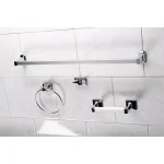 Kingston Brass Americana 4-Piece Polished Chrome Bath Hardware Set thumbnail 3
