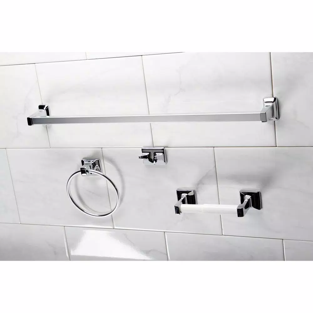 Kingston Brass Americana 4-Piece Polished Chrome Bath Hardware Set
