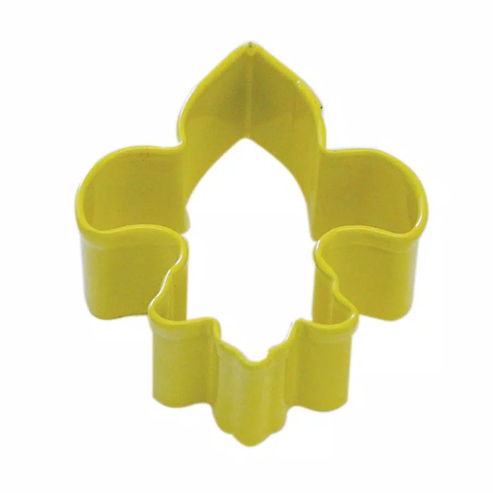 Cybrtrayd-R&M 12-Piece Mini Fleur De Lis Yellow Polyresin Cookie Cutter Set