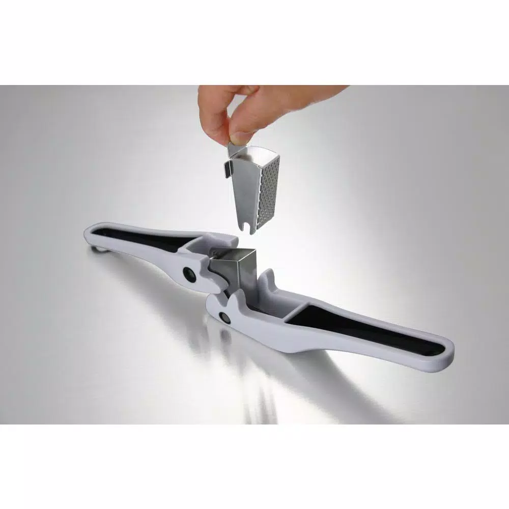 Simposh Garlic Press - Green Ergonomic Mincer and Crusher with Removable Stainless Steel Plate