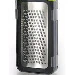 Simposh Stainless Steel Coarse Grater with Ergonomic Comfort Grip Handles and Safety Storage Lid thumbnail 2