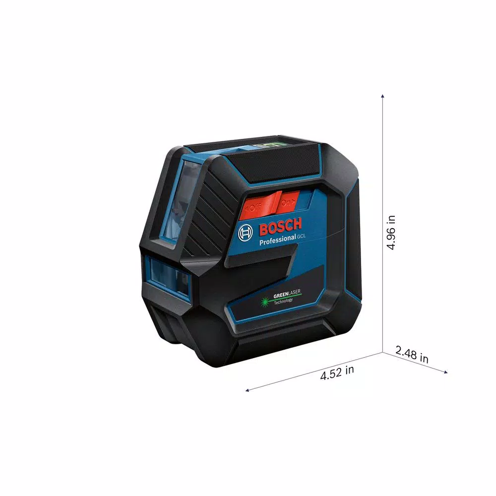 Bosch GCL100-40G Green Beam Self-Leveling Cross-Line Laser Level with Plumb Points