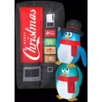 Gemmy 6.5 ft. Merry Christmas Soda Machine & Penguin Inflatable Holiday Decoration thumbnail 1