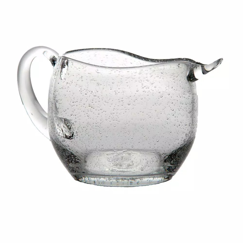 Abigails St. Remy 48 fl. oz. Handblown Bubble Glass Pitcher, Clear