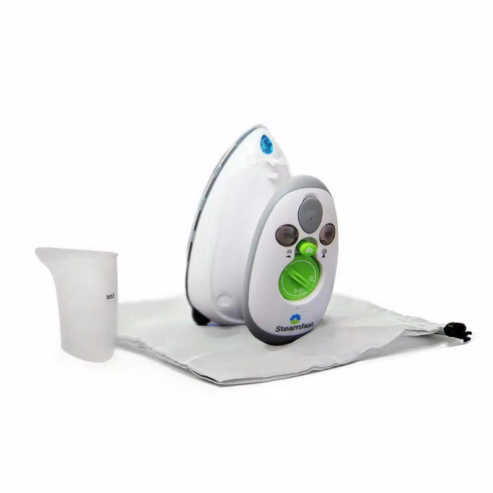 SteamFast SF-717 Mini Steam Iron with Dual Voltage and Travel Bag, Non-Stick Soleplate