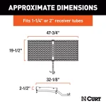 CURT Aluminum Bolt-Together Hitch Cargo Carrier, 300 lb. Capacity, 2 in. Receiver thumbnail 3