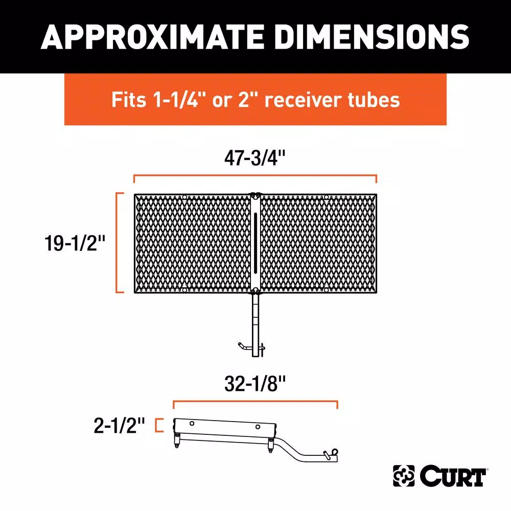 CURT Aluminum Bolt-Together Hitch Cargo Carrier, 300 lb. Capacity, 2 in. Receiver