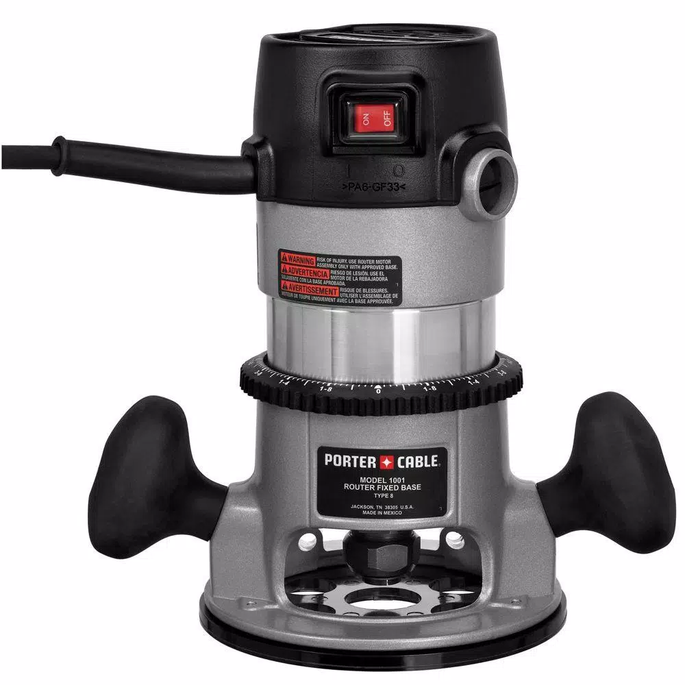 Porter-Cable 1.75 HP Fixed Base Router Kit, 11 Amp, 27500 RPM