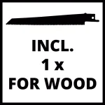 Einhell PXC 18V Cordless Reciprocating Saw, 2600 SPM, 1 in. Stroke with 6 in. Wood Blade (Tool Only) thumbnail 8
