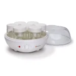 Euro Cuisine 1.31 Qt. Automatic Yogurt Maker with 7 Glass Jars and Built-In Timer, White thumbnail 1