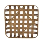 Glitzhome 24 in. Woven Tobacco Wicker Basket Wall Decor - Brown Bamboo thumbnail 2