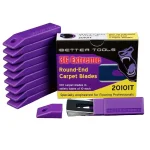 Better Tools Gorilla Blades 0.017 in. Round End Slotted Carpet Blades, High Carbon Blue Steel (100-Box) thumbnail 1
