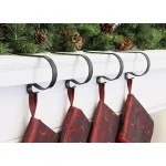 Original MantleClip MantleClip Steel Matte Black Stocking Holders, 2.5 in. (4-Pack) thumbnail 3