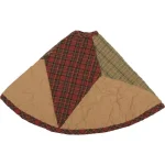 VHC Brands Tea Star 21 in. Traditional Christmas Mini Tree Skirt - Reversible Primitive Decor thumbnail 3