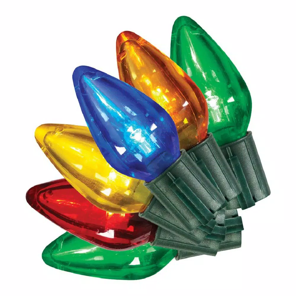 Home Accents Holiday Super Bright 50-Light C9 Multi-Color LED Christmas String Lights, Set of 6