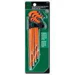 Steel Vision 9-Piece Extra Long Tamper Resistant Torx Hex Key Set, Orange thumbnail 4