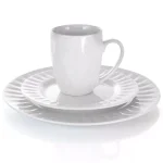 Elama Sienna White Porcelain 18-Piece Dinnerware Set, Service for 4 thumbnail 4