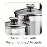 Tramontina Gourmet 8-Piece Stainless Steel Covered Canister and Scoop Set thumbnail 6