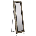 Pinnacle Antique Bronze Embossed Metal Full Length Mirror - Oversized Modern Standing Mirror thumbnail 2