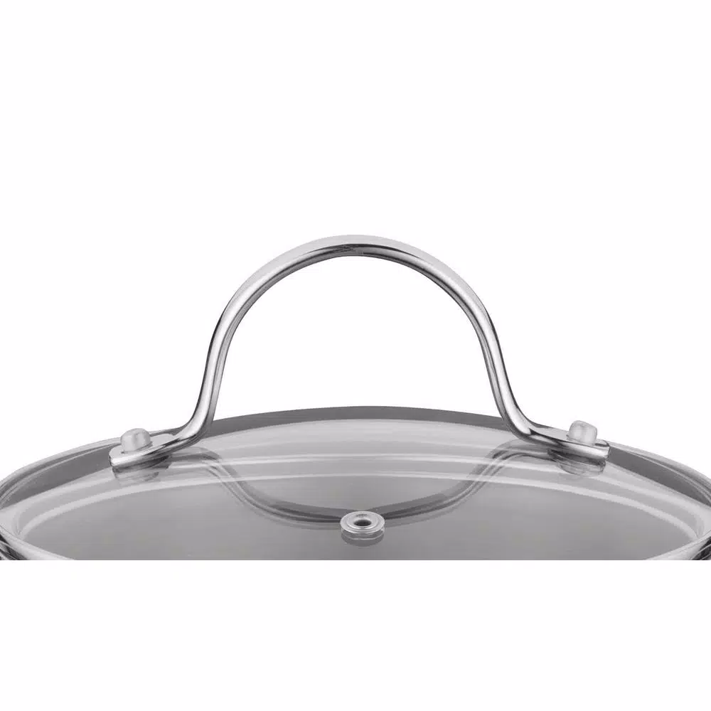 BergHOFF Essentials Comfort 1.7 qt. Round Stainless Steel Casserole Dish with Glass Lid