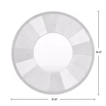 FirsTime Adler Rustic Wood Round Accent Mirror, 31.5 in. Farmhouse Style thumbnail 4