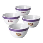 College Kitchen Collection LSU Tigers 4-Piece Party Bowl Set, Purple, 8 oz thumbnail 1