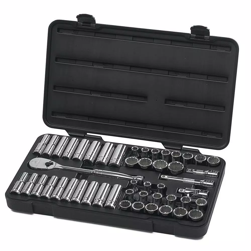 GEARWRENCH 49-Piece 1/2 in. Drive 12-Point Ratchet and Socket Set, SAE and Metric