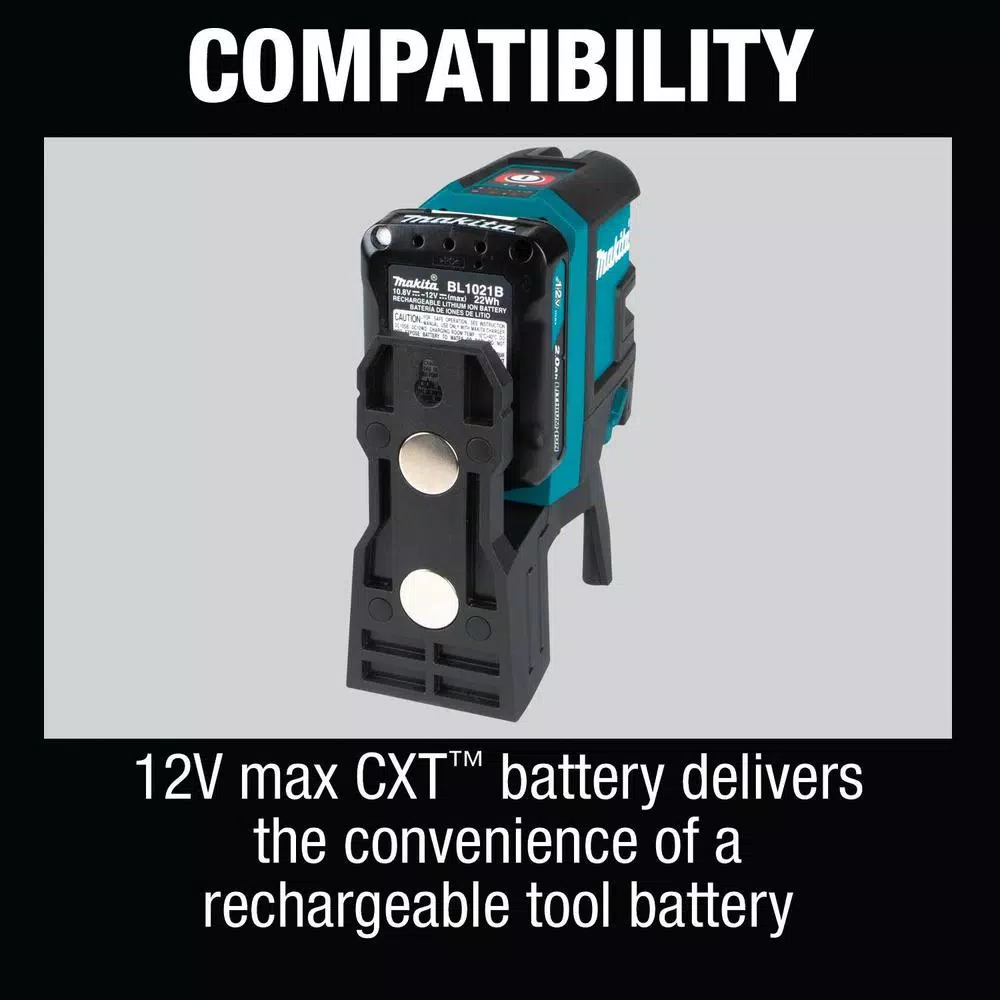 Makita 12V MAX CXT Self-Leveling Red Beam Cross-Line and 4-Point Laser Kit (2.0 Ah)
