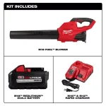 Milwaukee M18 FUEL Cordless Handheld Blower Kit with 8.0 Ah Battery and Rapid Charger thumbnail 2