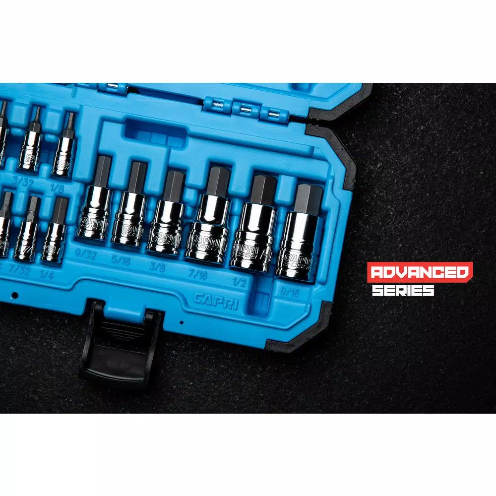 Capri Tools Advanced Series 13-Piece SAE Hex Bit Socket Set