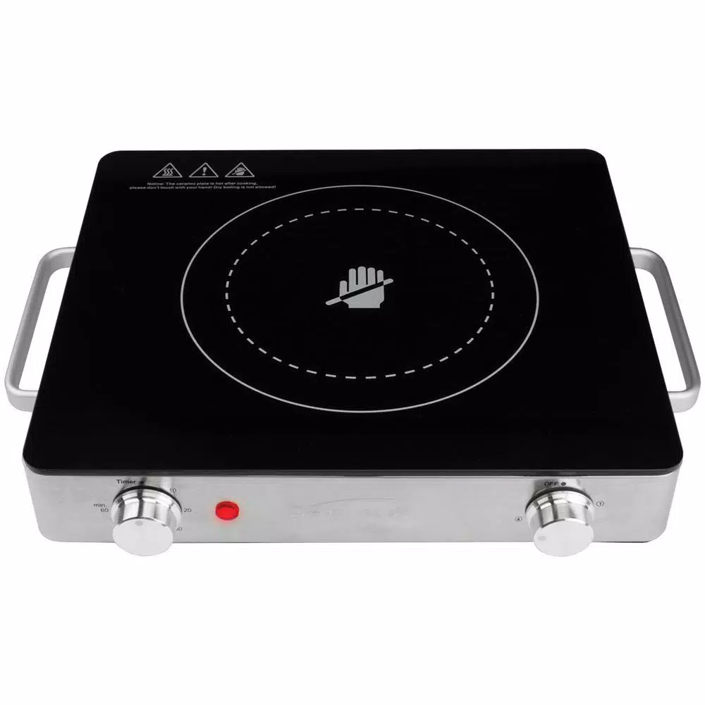 Brentwood Appliances TS-381 Single Burner 28 in. Black Infrared Electric Hot Plate