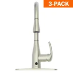 Flow Series Motion Activated Single-Handle Pull-Down Kitchen Faucet, Brushed Nickel (3-Pack) thumbnail 1