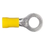 CURT Ring Terminals, 12-10 Gauge Wire, 5/16 in. Stud Size, Yellow, 100-Pack thumbnail 1